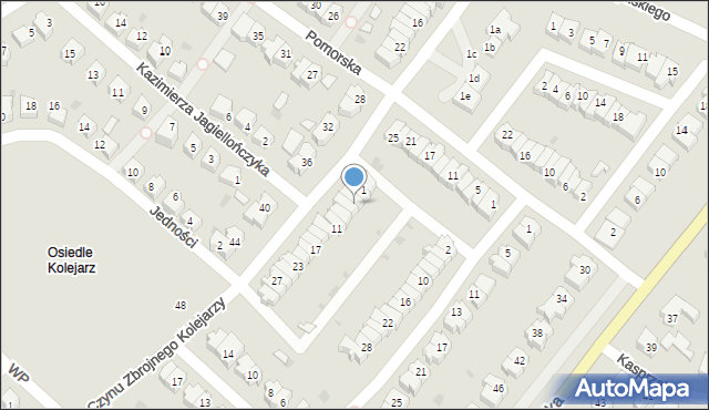 Chojnice, Czynu Zbrojnego Kolejarzy, 5, mapa Chojnic