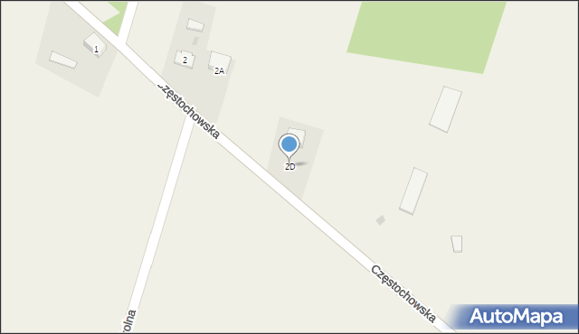 Choroń, Częstochowska, 2D, mapa Choroń
