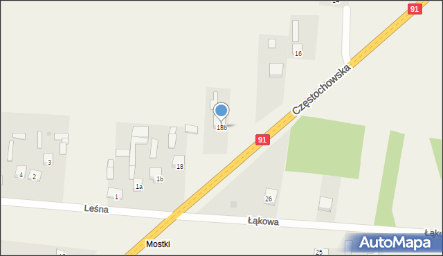 Chorzenice, Częstochowska, 18b, mapa Chorzenice