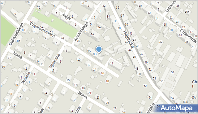 Chorzów, Częstochowska, 9C, mapa Chorzów