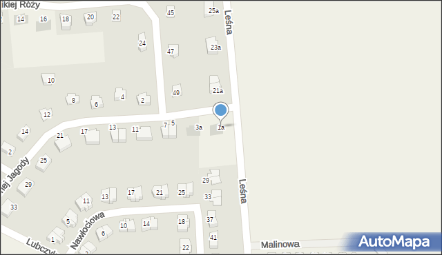 Chrząstawa Wielka, Czarnej Jagody, 1a, mapa Chrząstawa Wielka