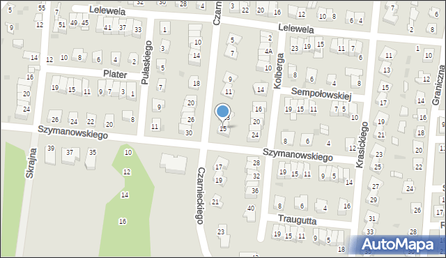 Ciechanów, Czarnieckiego Stefana, hetm., 15, mapa Ciechanów