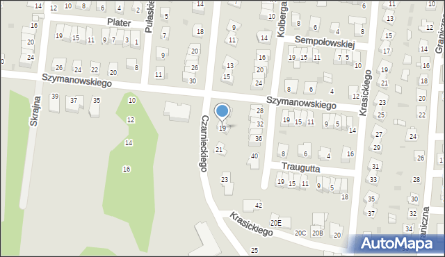 Ciechanów, Czarnieckiego Stefana, hetm., 19, mapa Ciechanów