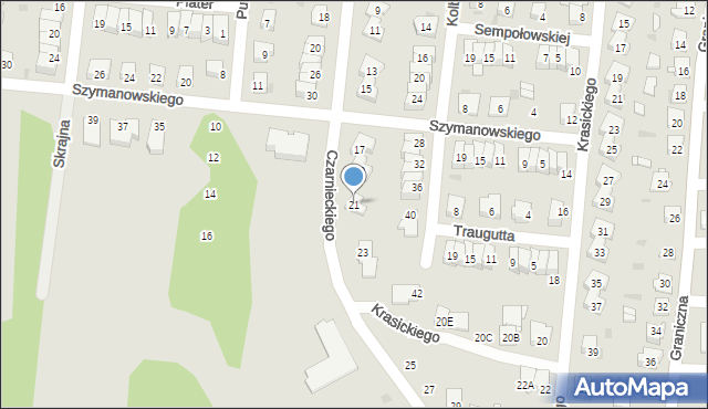 Ciechanów, Czarnieckiego Stefana, hetm., 21, mapa Ciechanów