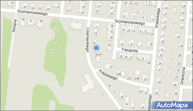 Ciechanów, Czarnieckiego Stefana, hetm., 23, mapa Ciechanów