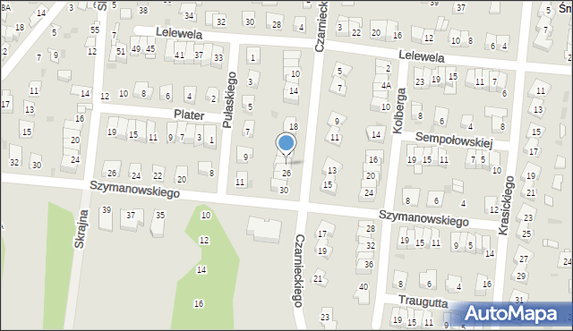 Ciechanów, Czarnieckiego Stefana, hetm., 24, mapa Ciechanów