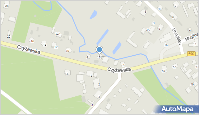 Ciechanowiec, Czyżewska, 6, mapa Ciechanowiec