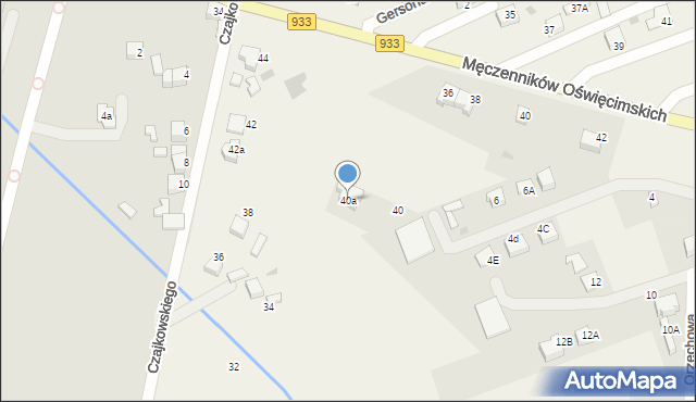 Ćwiklice, Czajkowskiego Piotra, 40a, mapa Ćwiklice