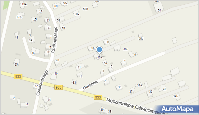 Ćwiklice, Czajkowskiego Piotra, 46a, mapa Ćwiklice