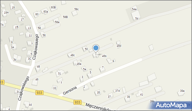 Ćwiklice, Czajkowskiego Piotra, 46b, mapa Ćwiklice