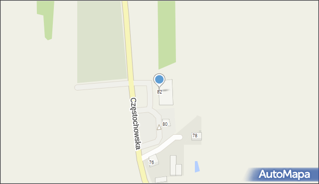 Cykarzew Północny, Częstochowska, 82, mapa Cykarzew Północny