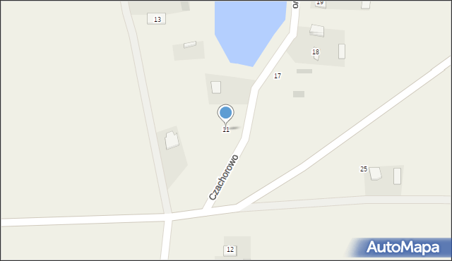 Czachorowo, Czachorowo, 11, mapa Czachorowo