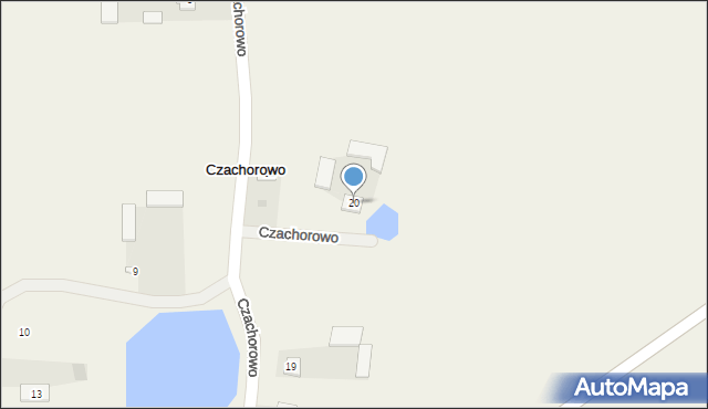 Czachorowo, Czachorowo, 20, mapa Czachorowo