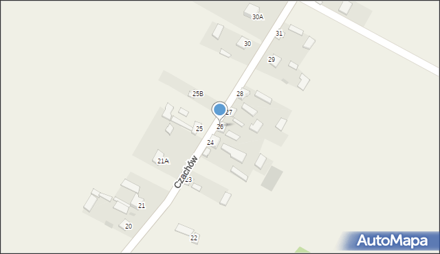 Czachów, Czachów, 26, mapa Czachów