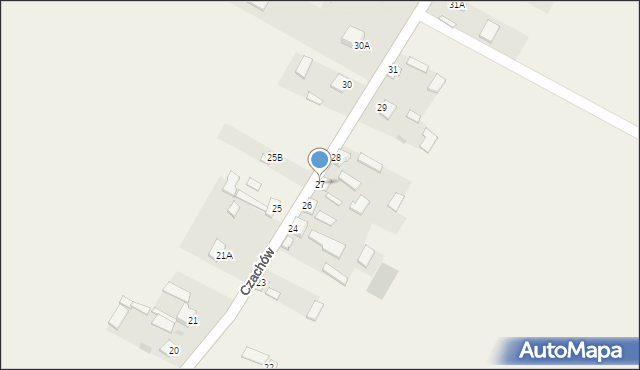 Czachów, Czachów, 27, mapa Czachów