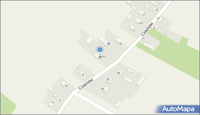 Czachów, Czachów, 8B, mapa Czachów