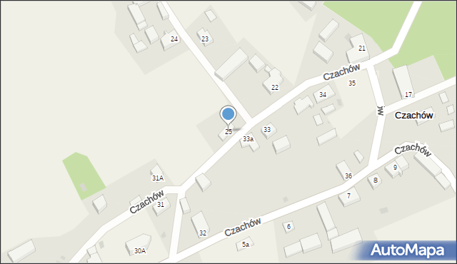 Czachów, Czachów, 25, mapa Czachów