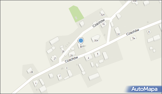 Czachów, Czachów, 30, mapa Czachów