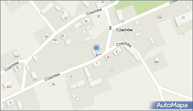 Czachów, Czachów, 36, mapa Czachów