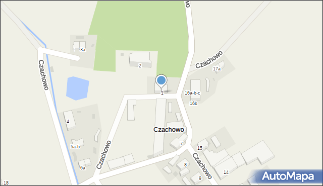 Czachowo, Czachowo, 1, mapa Czachowo