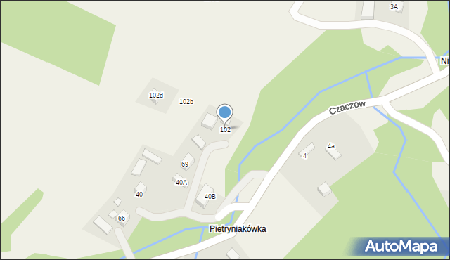 Czaczów, Czaczów, 102, mapa Czaczów