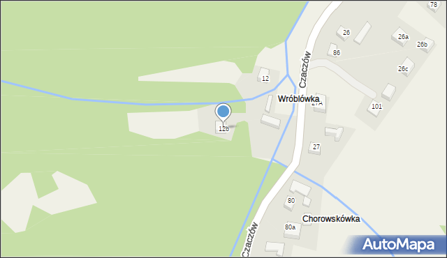 Czaczów, Czaczów, 12b, mapa Czaczów