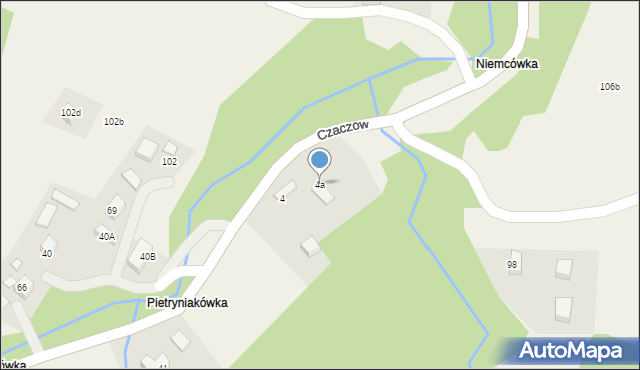 Czaczów, Czaczów, 4a, mapa Czaczów