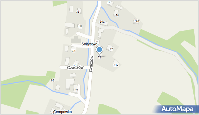 Czaczów, Czaczów, 73, mapa Czaczów
