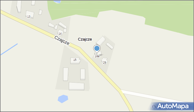 Czajcze, Czajcze, 14a, mapa Czajcze