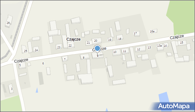 Czajcze, Czajcze, 9, mapa Czajcze