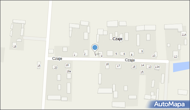 Czaje, Czaje, 3, mapa Czaje