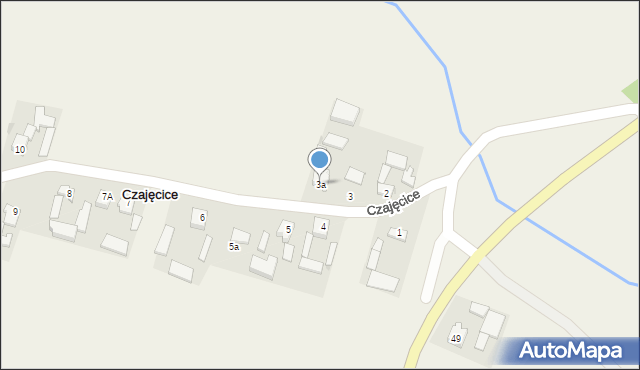 Czajęcice, Czajęcice, 3a, mapa Czajęcice
