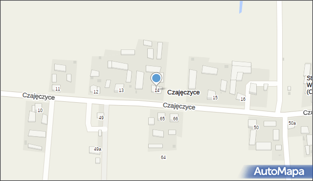 Czajęczyce, Czajęczyce, 14, mapa Czajęczyce