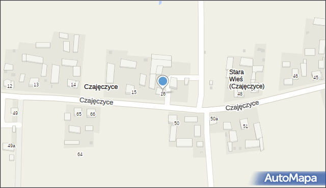 Czajęczyce, Czajęczyce, 16, mapa Czajęczyce