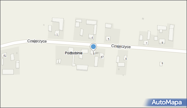 Czajęczyce, Czajęczyce, 3, mapa Czajęczyce