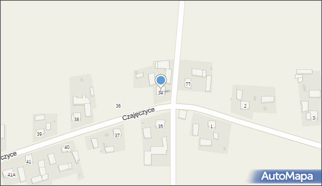 Czajęczyce, Czajęczyce, 34, mapa Czajęczyce
