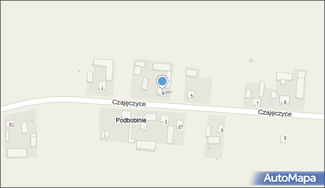 Czajęczyce, Czajęczyce, 4, mapa Czajęczyce