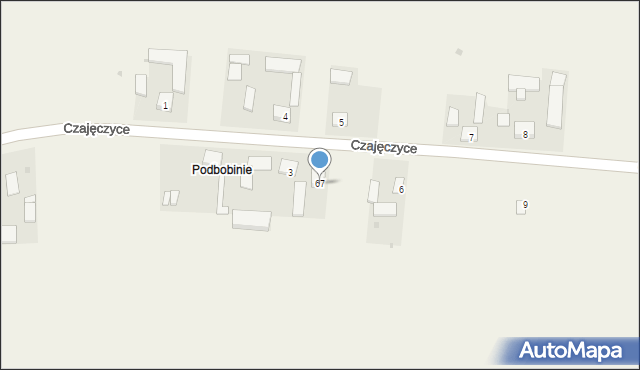 Czajęczyce, Czajęczyce, 67, mapa Czajęczyce