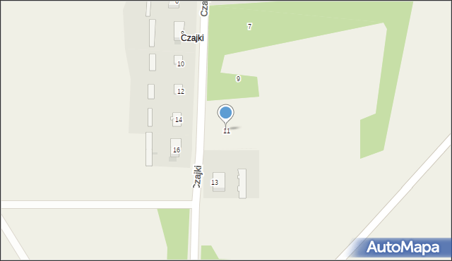 Czajki, Czajki, 11, mapa Czajki