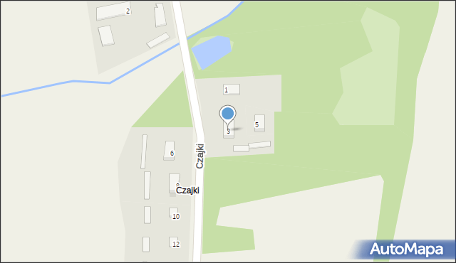 Czajki, Czajki, 3, mapa Czajki