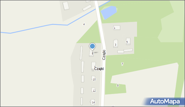 Czajki, Czajki, 6, mapa Czajki
