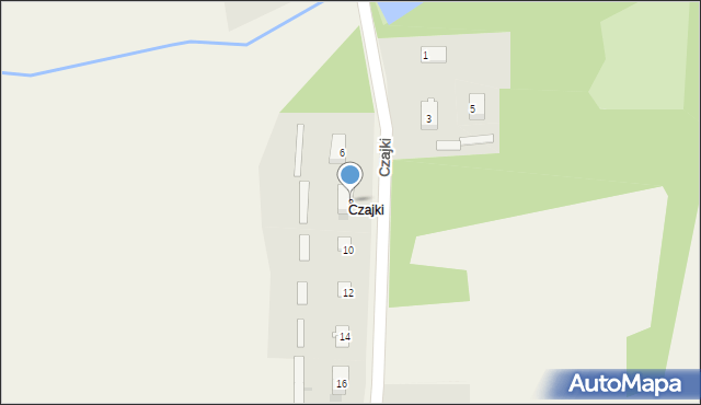 Czajki, Czajki, 8, mapa Czajki