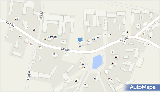 Czajki, Czajki, 28, mapa Czajki