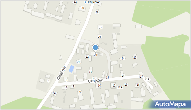 Czajków, Czajków, 23, mapa Czajków