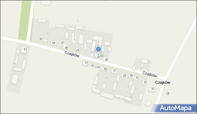 Czajków, Czajków, 41, mapa Czajków