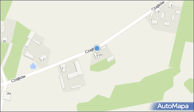 Czajków, Czajków, 3, mapa Czajków