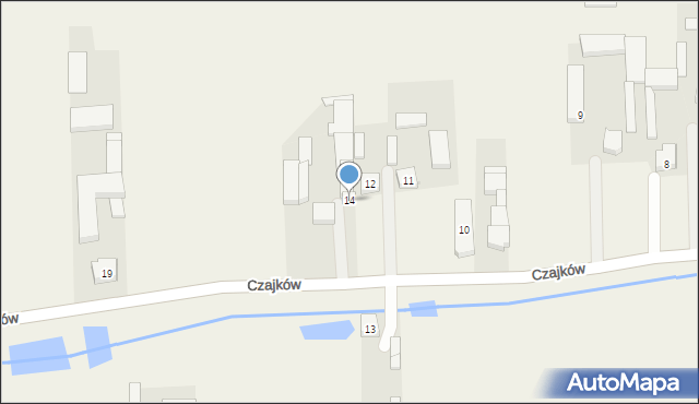 Czajków, Czajków, 14, mapa Czajków