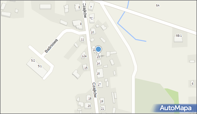 Czajków, Czajków, 13, mapa Czajków