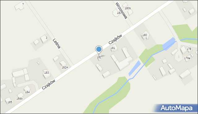 Czajków, Czajków, 182, mapa Czajków
