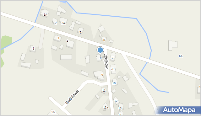 Czajków, Czajków, 8, mapa Czajków